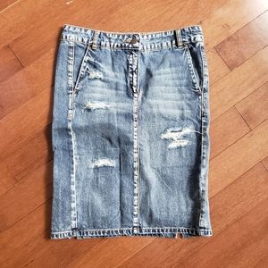 Midi Denim Skirt